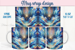 Abstract cosmic sky mug wrap 15 oz sublimation designs png Product Image 1
