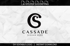 DIY Monogram Logo, Letter CS SC C S Editable Logo SVG Product Image 1