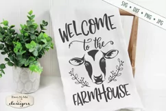 Welcome to the Farmhouse - Cow - SVG DXF File Product Image 1