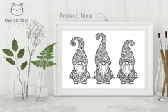 Scandinavian Floral Gnomes SVG, Gnome Clipart, Tomte Product Image 5