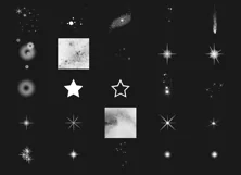 200 STARS MOON TRANSPARENT PNG FILES, PHOTOSHOP OVERLAYS Product Image 12