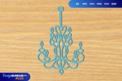 Chandelier Papercut SVG Product Image 1