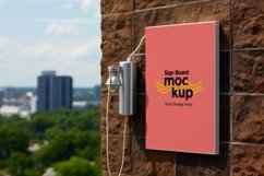 Sign Board Mockup on Building Wall Product Image 1