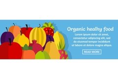 Organic healthy food banner horizontal concept Product Image 1