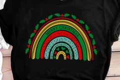 Christmas SVG PNG EPS DXF Merry Christmas Rainbow SVG Product Image 4