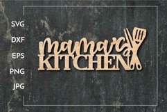 Mama's kitchen SVG- Paper cut - Laser cut Product Image 1