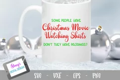 Christmas SVG - Christmas movie watching shirt - pajamas Product Image 1