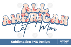 American Cat Mama Papa 4th of July USA Paw DTF PNG Bundle Product Image 4