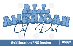 American Cat Mama Papa 4th of July USA Paw DTF PNG Bundle Product Image 5