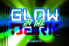 Retro text effect glow in the dark futuristic editable 80s Product Image 1