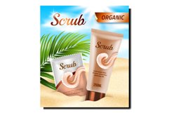 Scrub Organic Cosmetics Promotional Poster Vector Product Image 1