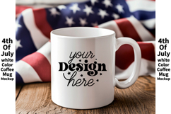 4th of July white 11oz blank coffee mug mockup Product Image 1