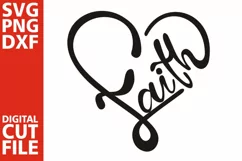 Faith Heart svg, Christian svg, Bible svg, Jesus, sunflower Product Image 2