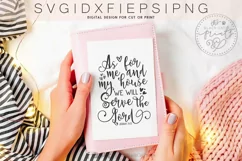 As For Me And My House We Will Serve The Lord SVG Cut File Product Image 2