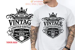 Vintage 1985 svg, Happy 40th birthday svg Product Image 1