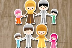 Muslim Family Islam Ramadhan graphics hijab woman, man Product Image 2