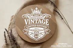 Vintage 1985 svg, Happy 40th birthday svg Product Image 2