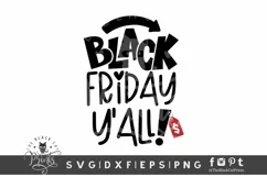 Black Friday Y'all! SVG | Funny Black Friday SVG Cut File Product Image 1