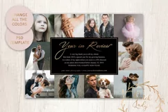 PSD Year In Review Photo Collage Card Template #5 Product Image 3