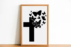 Butterfly Cross SVG PNG EPS DXF File Butterfly SVG Cross SVG Product Image 4