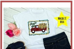 Vintage Truck Sunflower Sublimation Design Product Image 2