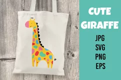 Cartoon giraffe. Children's illustration SVG/PNG/EPS/JPG Product Image 1