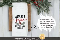 Christmas Tea Towel SVG | Always Jingle All The Way Product Image 1