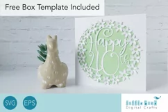 Happy 40th Birthday Card SVG With Pop up Flowers Product Image 1