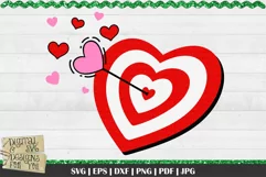 Bull's Eye Heart SVG | Hearts SVG | Valentine design SVG Product Image 2