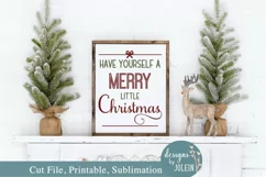 Merry Little Christmas SVG, Sublimation, Printable, Cricut Product Image 1