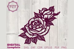 Roses Flowers SVG clipart cricut paper cut decal t-shirt Product Image 1