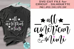 All american mimi svg, 4th of july svg Product Image 1