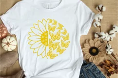 Sunflower Butterfly SVG PNG EPS DXF Flower SVG Sunflower SVG Product Image 4