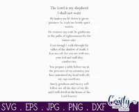 Psalm 23 | Lord Is My Shepherd Christian Farmhouse Sign Svg Product Image 2