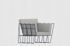 Isometric Arm Chair 3D isolated render Product Image 1