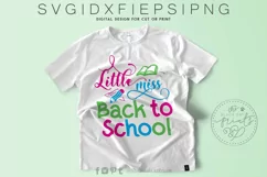 Little miss Back to school SVG PNG EPS DXF Product Image 4