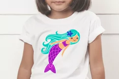 Mermaid svg Mermaid birthday svg Mermaid sublimation design Product Image 4