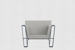 Isometric Arm Chair 3D isolated render Product Image 1
