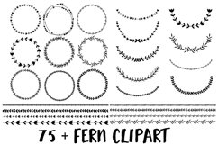 Gold Foil Wreath Clipart Set Product Image 2