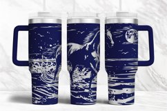 40oz Tumbler laser svg Horse wrap Product Image 1