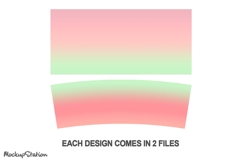 40 oz Tumbler Wrap PNG | Ombre Gradient Sublimation Product Image 2