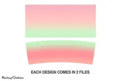 40 oz Tumbler Wrap PNG | Ombre Gradient Sublimation Product Image 2