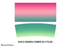 40 oz Tumbler Wrap PNG | Ombre Gradient Sublimation Product Image 2
