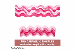 Pink 40 oz Quencher Tumbler Wrap PNG | Transparent Sublimate Product Image 2