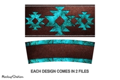 Western 40oz Tumbler Wrap | Tooled Leather Stanley Cup PNG Product Image 2