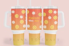 Bundle 6 Lemon 40oz Tumbler Sublimation Wrap SVG Product Image 8