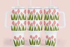 Bundle 6 Spring Floral 40oz Tumbler Sublimation Wrap SVG Product Image 10