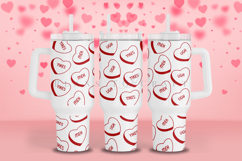 Bundle 6 Valentine 40oz Tumbler Sublimation Wrap SVG Product Image 5