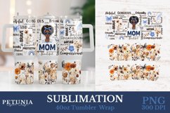 Mom tumbler wrap png design being used as a sublimation 40oz tumbler wrap