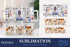Mom tumbler wrap png design being used as a sublimation 40oz tumbler wrap